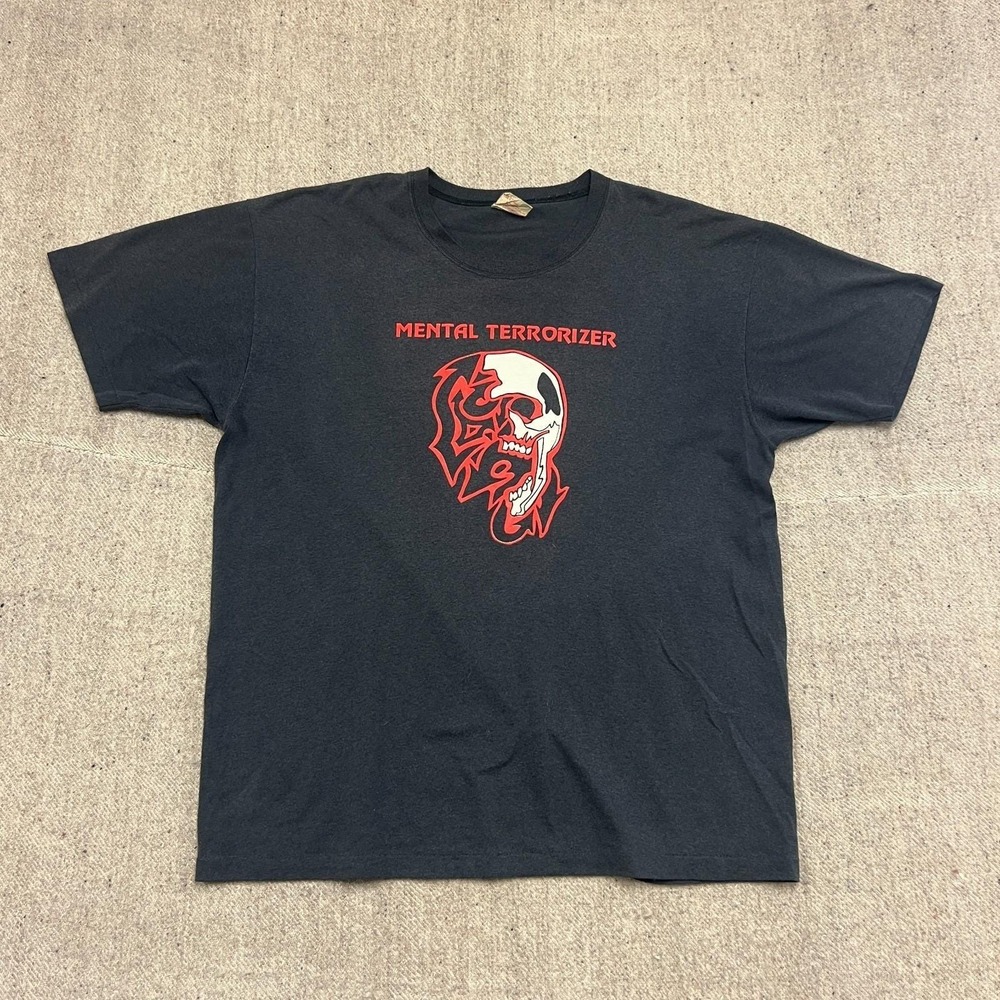 Vintage Mental Terrorizer Shirt Mens XL Black 1980s Canada‎